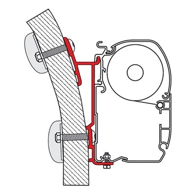 Fiamma Mounting Bracket For F45 15 Degree (3 Pack)