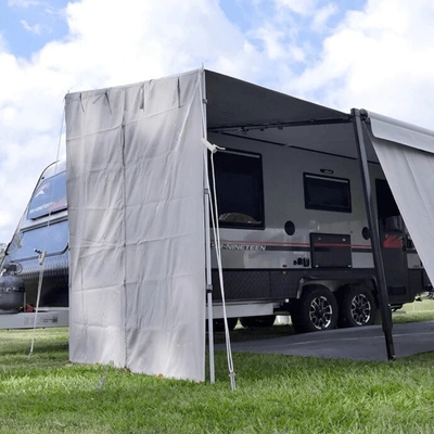 Caravan BBQ Porch Awning with Shade Screen (No Poles)