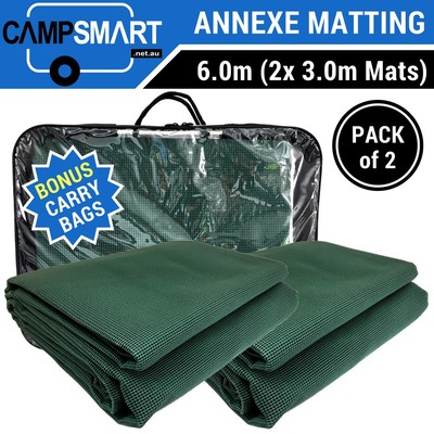 2x 3m GREEN Annexe Matting (450gsm)