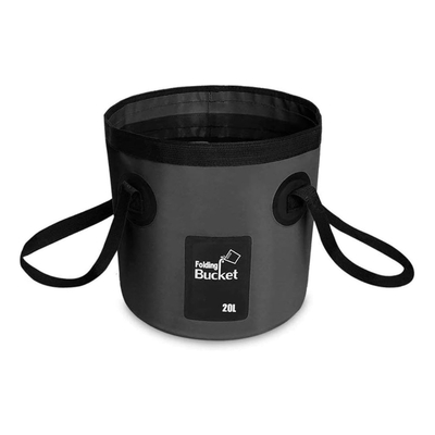 20L Folding Outdoor Bucket - Black