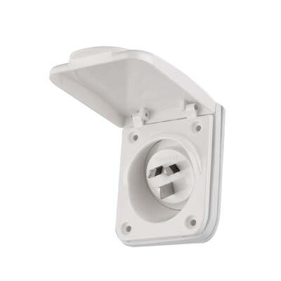 Caravan 15A External Power Inlet - White