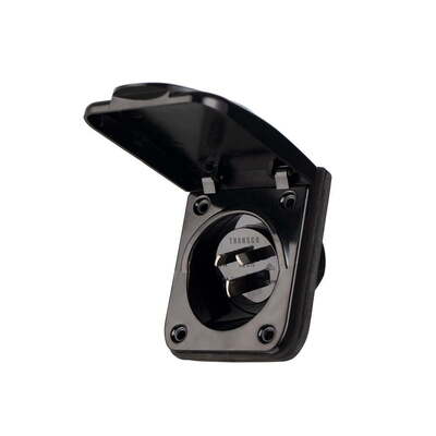 Caravan 15A External Power Inlet - Black